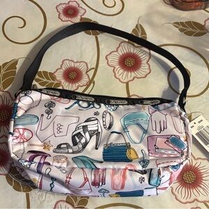 Lesportsac White Multicolor Fashion-Print Shoulder Bag